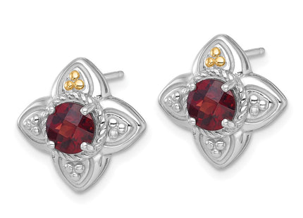 14k/Silver Two-Tone Earrings Style QTC1864 - Classique Jewelry Inc.