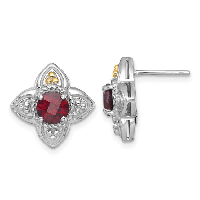 14k/Silver Two-Tone Earrings Style QTC1864 - Classique Jewelry Inc.