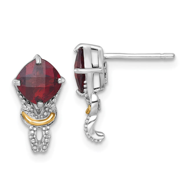 14k/Silver Two-Tone Earrings Style QTC1866 - Classique Jewelry Inc.