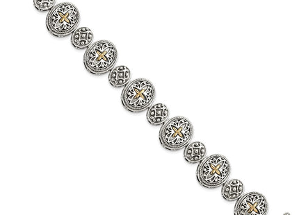 14k/Silver Two-Tone Bracelets Style QTC294 - Classique Jewelry Inc.