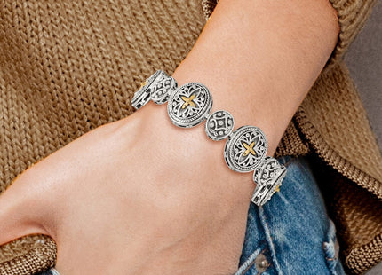 14k/Silver Two-Tone Bracelets Style QTC294 - Classique Jewelry Inc.