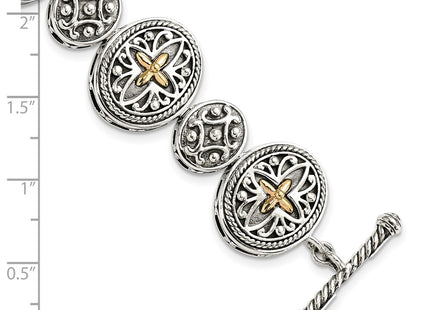 14k/Silver Two-Tone Bracelets Style QTC294 - Classique Jewelry Inc.