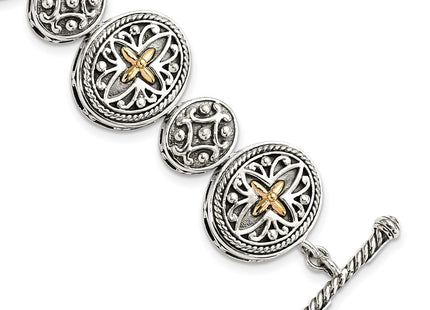 14k/Silver Two-Tone Bracelets Style QTC294 - Classique Jewelry Inc.