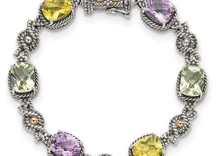 14k/Silver Two-Tone Bracelets Style QTC295 - Classique Jewelry Inc.