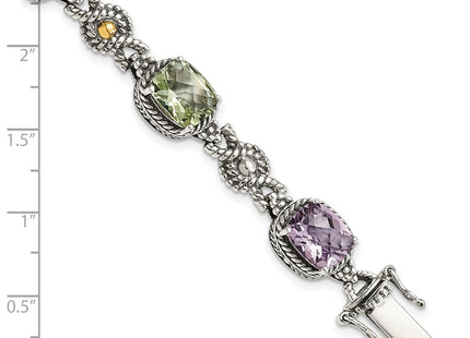 14k/Silver Two-Tone Bracelets Style QTC295 - Classique Jewelry Inc.