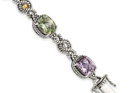 14k/Silver Two-Tone Bracelets Style QTC295 - Classique Jewelry Inc.