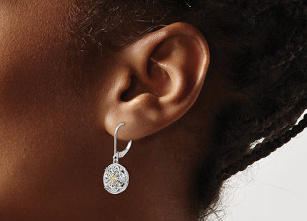 14k/Silver Two-Tone Earrings Style QTC317 - Classique Jewelry Inc.