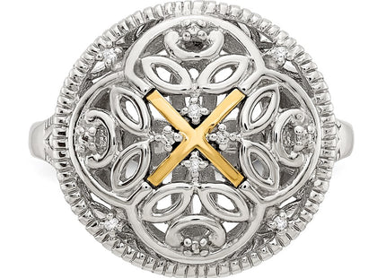 14k/Silver Two-Tone Rings Style QTC318 - Classique Jewelry Inc.