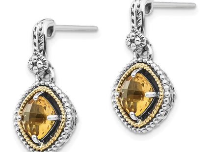 14k/Silver Two-Tone Earrings Style QTC365 - Classique Jewelry Inc.