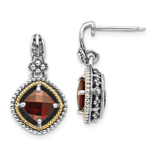 14k/Silver Two-Tone Earrings Style QTC366 - Classique Jewelry Inc.