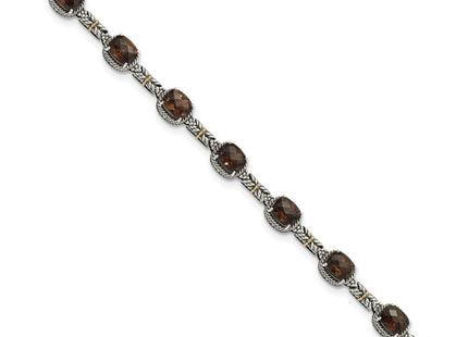 14k/Silver Two-Tone Bracelets Style QTC369 - Classique Jewelry Inc.