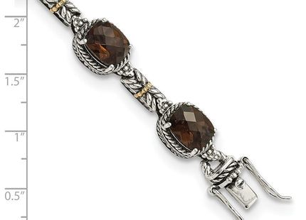 14k/Silver Two-Tone Bracelets Style QTC369 - Classique Jewelry Inc.