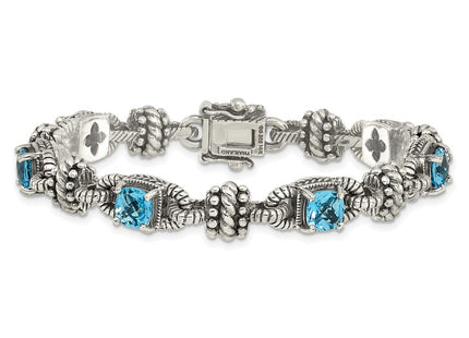 14k/Silver Two-Tone Bracelets Style QTC389 - Classique Jewelry Inc.