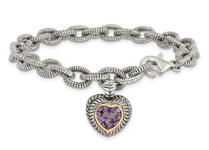 14k/Silver Two-Tone Bracelets Style QTC394 - Classique Jewelry Inc.