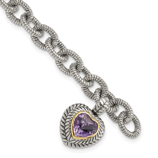 14k/Silver Two-Tone Bracelets Style QTC394 - Classique Jewelry Inc.
