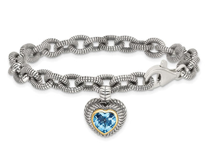 14k/Silver Two-Tone Bracelets Style QTC395 - Classique Jewelry Inc.