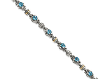 14k/Silver Two-Tone Bracelets Style QTC401 - Classique Jewelry Inc.