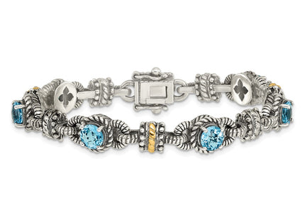 14k/Silver Two-Tone Bracelets Style QTC401 - Classique Jewelry Inc.