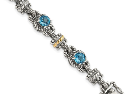 14k/Silver Two-Tone Bracelets Style QTC401 - Classique Jewelry Inc.