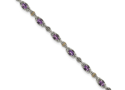 14k/Silver Two-Tone Bracelets Style QTC406 - Classique Jewelry Inc.