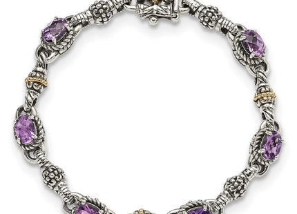 14k/Silver Two-Tone Bracelets Style QTC406 - Classique Jewelry Inc.