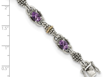 14k/Silver Two-Tone Bracelets Style QTC406 - Classique Jewelry Inc.