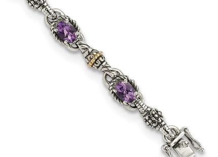14k/Silver Two-Tone Bracelets Style QTC406 - Classique Jewelry Inc.