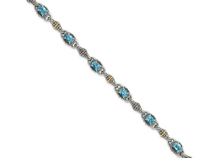 14k/Silver Two-Tone Bracelets Style QTC407 - Classique Jewelry Inc.