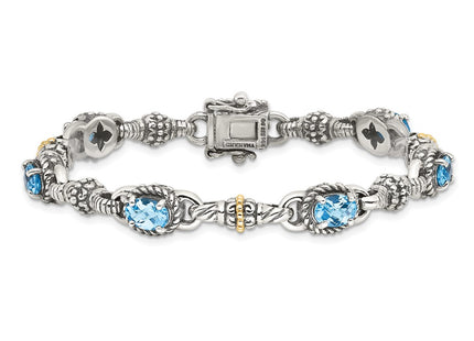 14k/Silver Two-Tone Bracelets Style QTC407 - Classique Jewelry Inc.