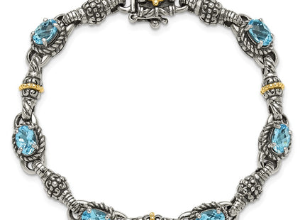 14k/Silver Two-Tone Bracelets Style QTC407 - Classique Jewelry Inc.