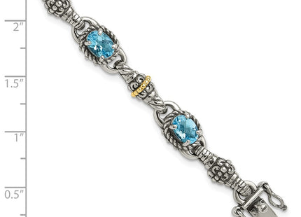 14k/Silver Two-Tone Bracelets Style QTC407 - Classique Jewelry Inc.