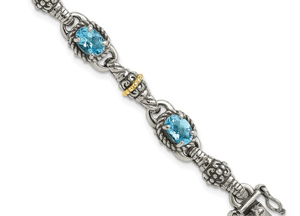 14k/Silver Two-Tone Bracelets Style QTC407 - Classique Jewelry Inc.