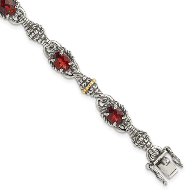 14k/Silver Two-Tone Bracelets Style QTC409 - Classique Jewelry Inc.