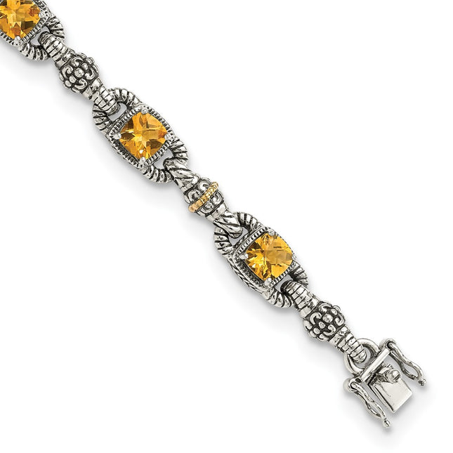 14k/Silver Two-Tone Bracelets Style QTC414 - Classique Jewelry Inc.