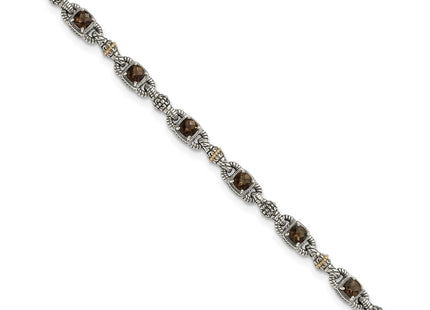 14k/Silver Two-Tone Bracelets Style QTC417 - Classique Jewelry Inc.