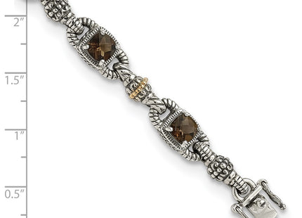 14k/Silver Two-Tone Bracelets Style QTC417 - Classique Jewelry Inc.
