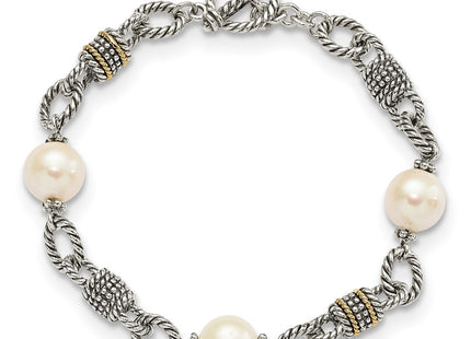 14k/Silver Two-Tone Bracelets Style QTC424 - Classique Jewelry Inc.