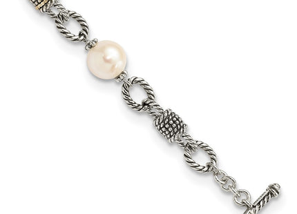 14k/Silver Two-Tone Bracelets Style QTC424 - Classique Jewelry Inc.