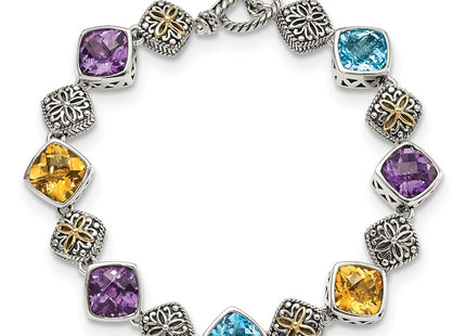 14k/Silver Two-Tone Bracelets Style QTC442 - Classique Jewelry Inc.