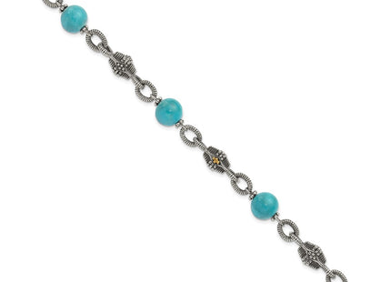 14k/Silver Two-Tone Bracelets Style QTC451 - Classique Jewelry Inc.