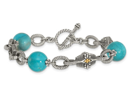 14k/Silver Two-Tone Bracelets Style QTC451 - Classique Jewelry Inc.