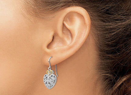 14k/Silver Two-Tone Earrings Style QTC509 - Classique Jewelry Inc.