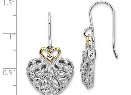 14k/Silver Two-Tone Earrings Style QTC509 - Classique Jewelry Inc.