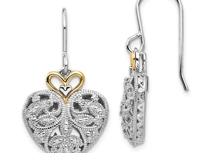 14k/Silver Two-Tone Earrings Style QTC509 - Classique Jewelry Inc.