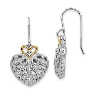 14k/Silver Two-Tone Earrings Style QTC509 - Classique Jewelry Inc.