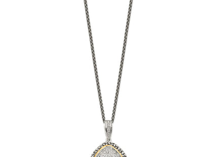 Sterling silver diamond necklace, alternate view