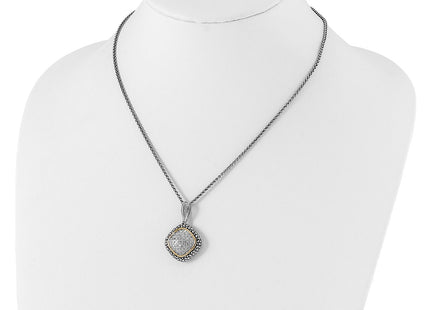 Sterling silver diamond necklace, further view