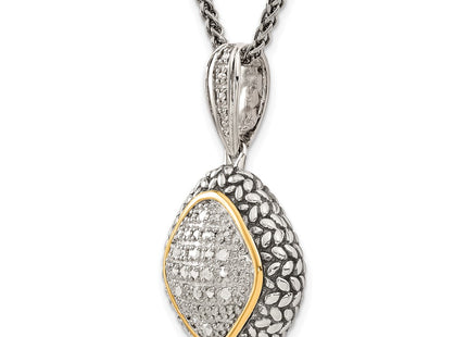 Sterling silver diamond necklace, additional view