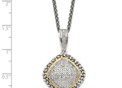 Sterling silver diamond necklace, another view
