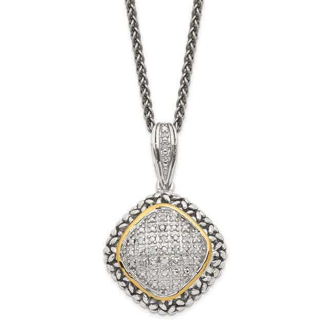 Sterling silver diamond necklace